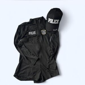 Black Police Costume Set